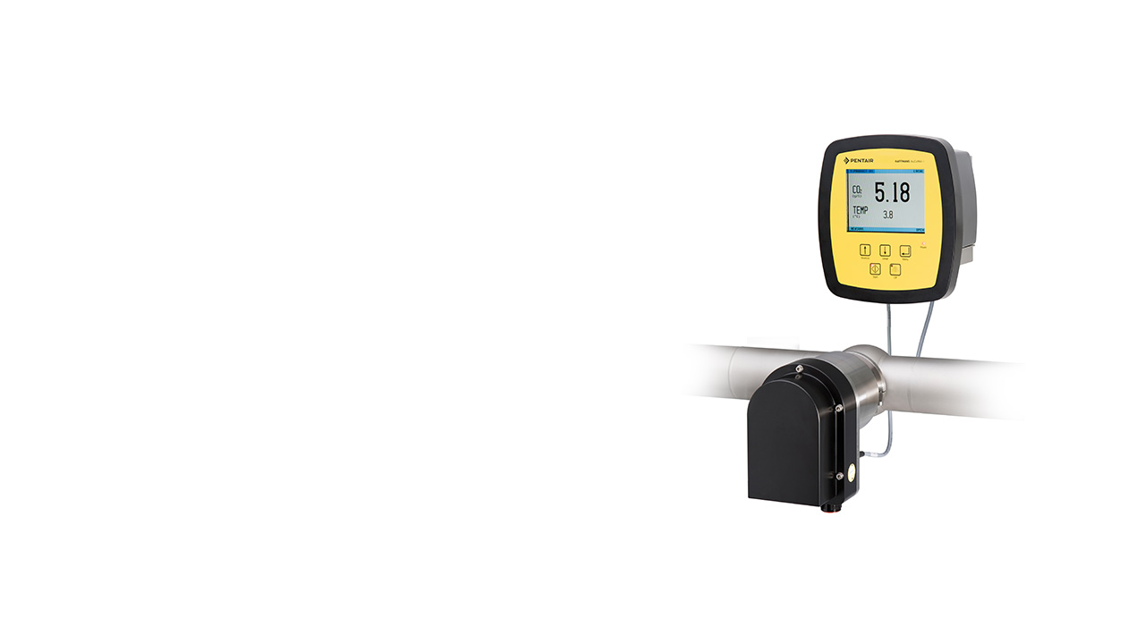 Hero Image The Haffmans Optical In-Line CO2/O2 Meter Aucomet-I provides continuous monitoring of CO2 and O2 levels in beverage production.